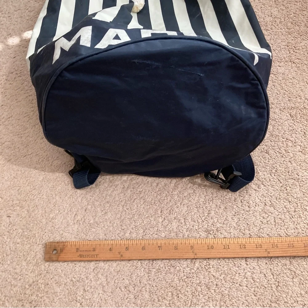 Navy Blue Striped MARINE Navy & White Large Travel / Laundry Bag